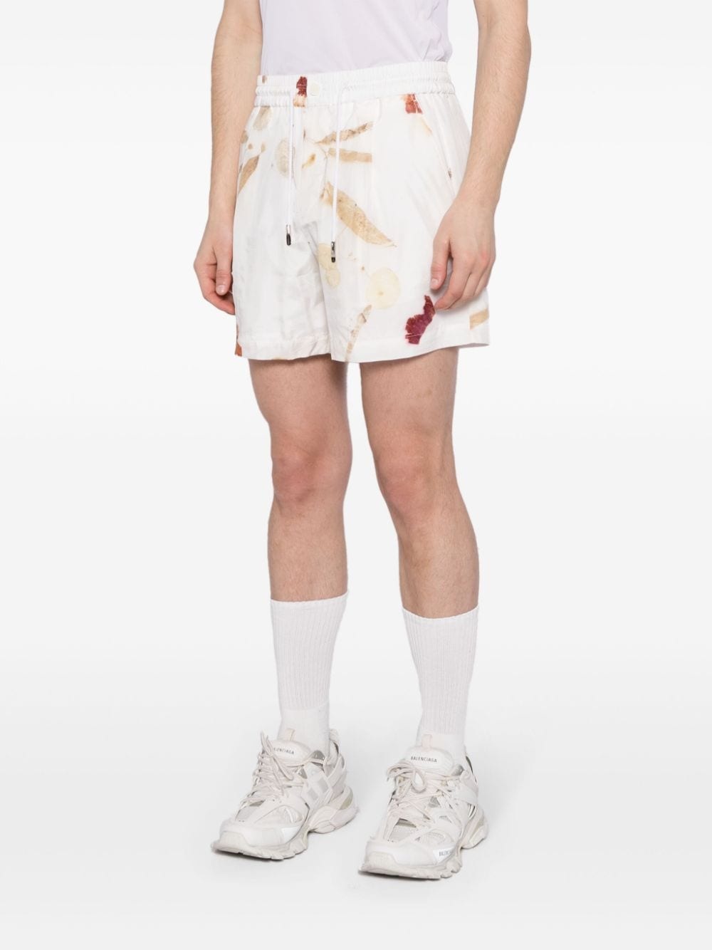 abstract-print drawstring shorts - 3