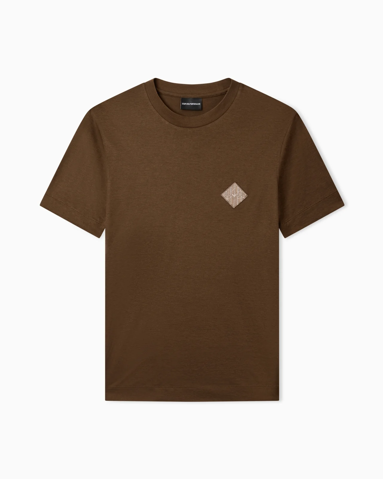 SLIM-FIT LYOCELL-BLEND JERSEY T-SHIRT WITH LOGO PATCH - 1