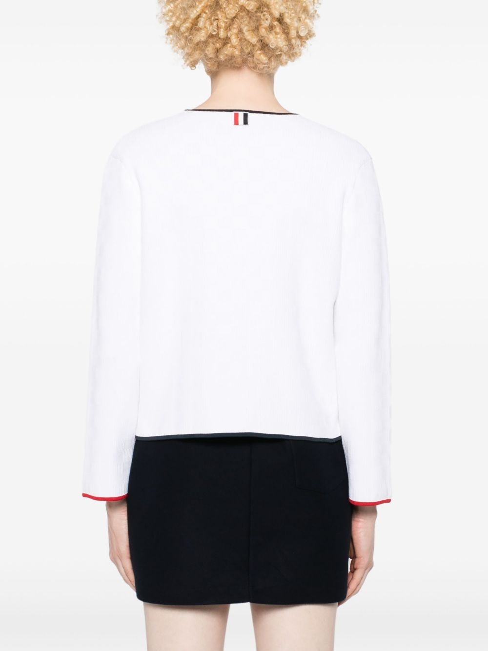 pointelle-knit cardigan - 4