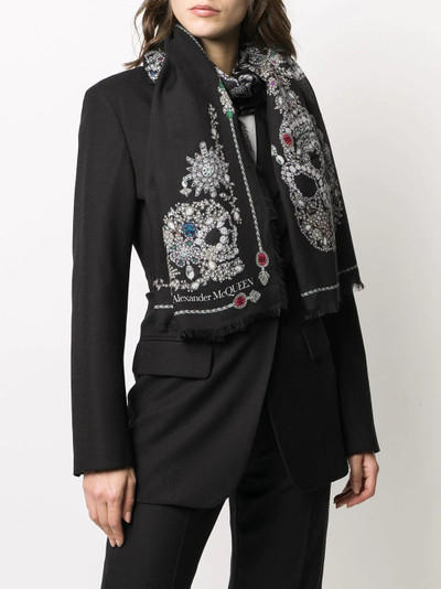 Alexander McQueen skull-print scarf outlook