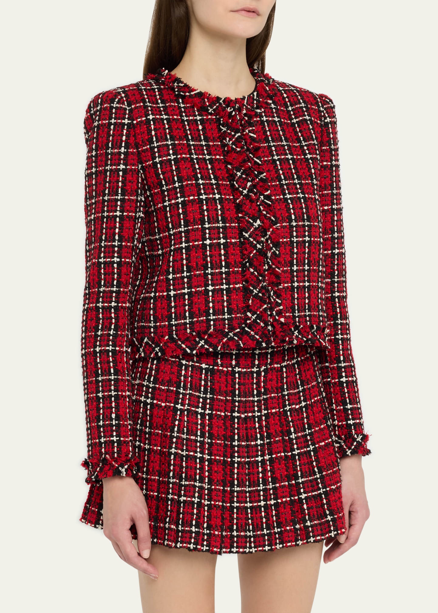 Kidman Plaid Tweed Lady Jacket - 4