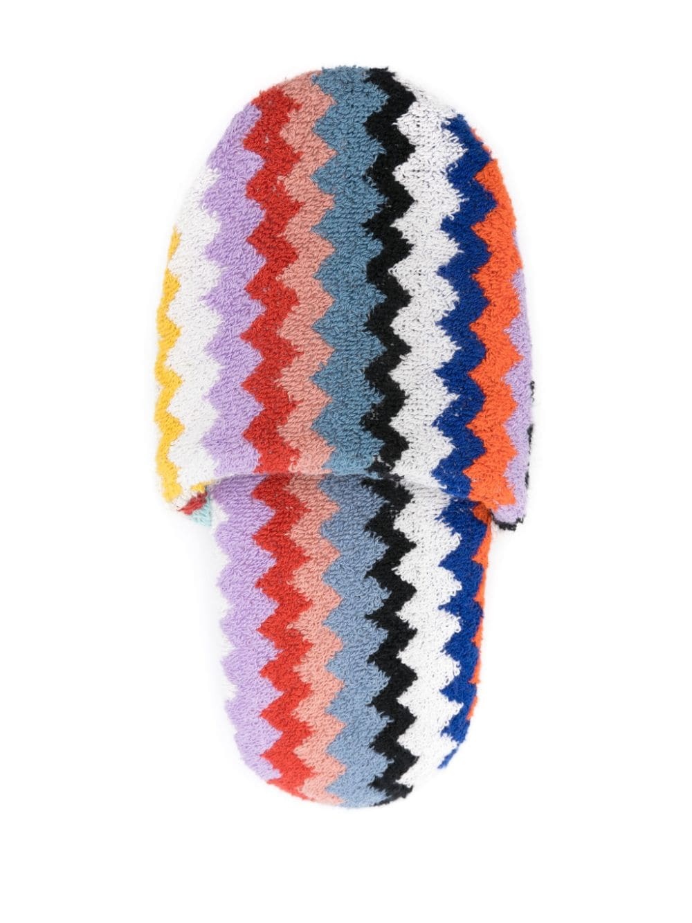 zigzag-motif slippers - 4