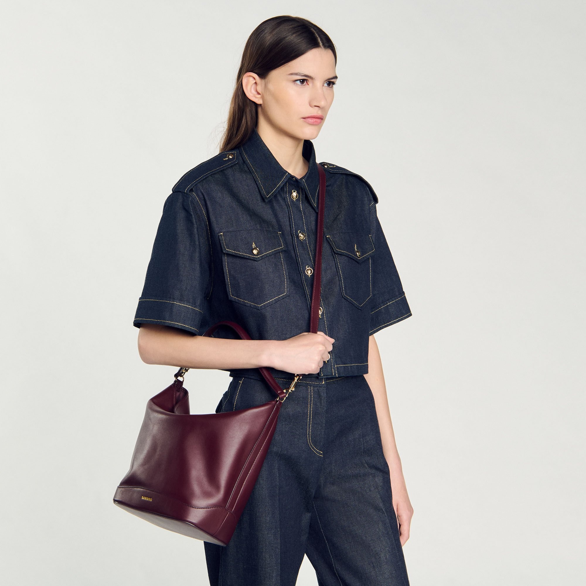 TANGOSO LEATHER BUCKET BAG - 6