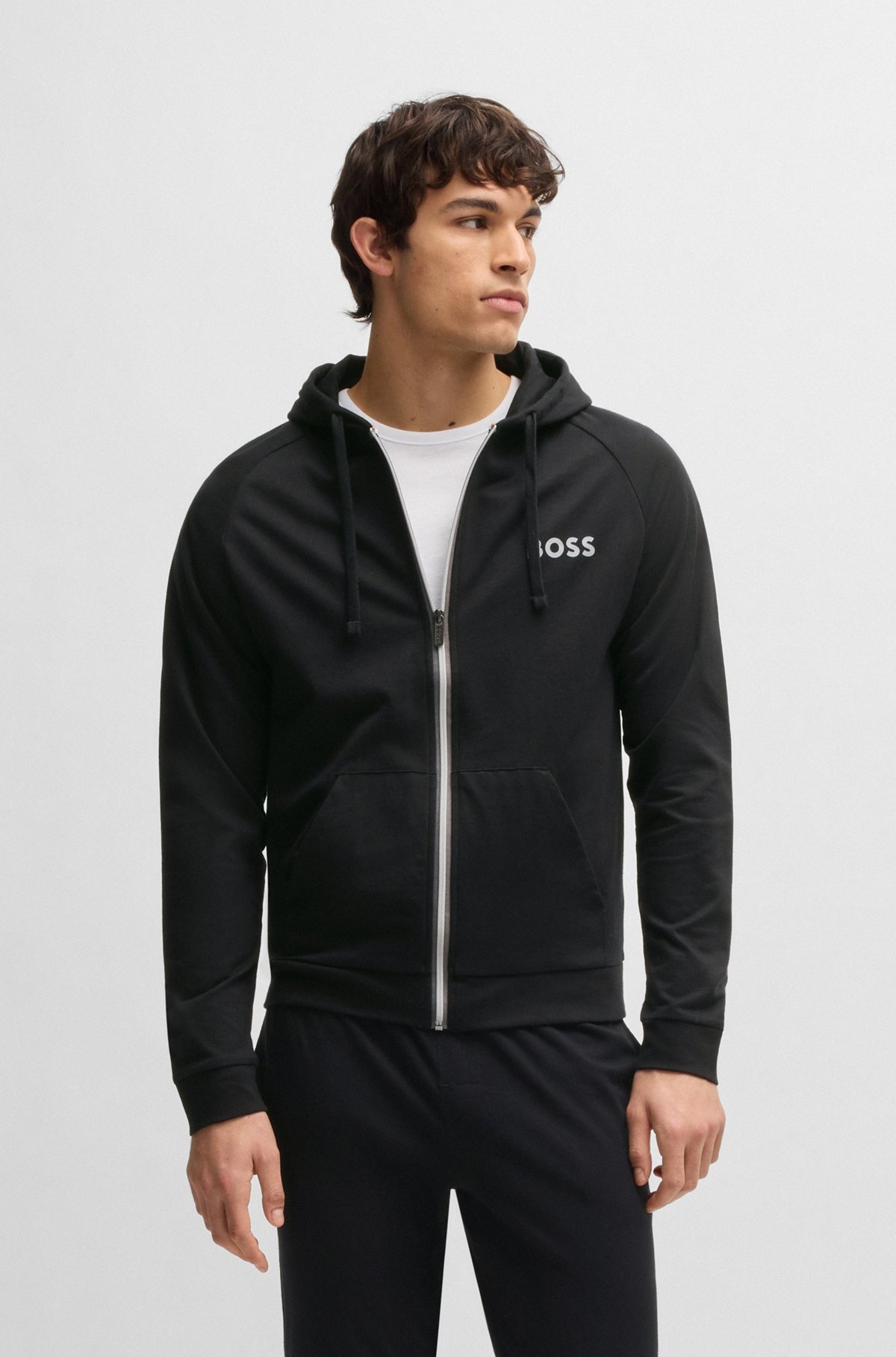 COTTON-TERRY ZIP-UP HOODIE WITH LOGO PRINT - 2