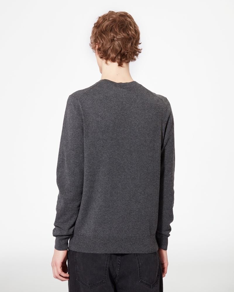 ★関税込★Isabel Marant★Isabel Marant Evans Logo Sweater★ Evans sweater Man light gray | ISABEL MARANT Official online