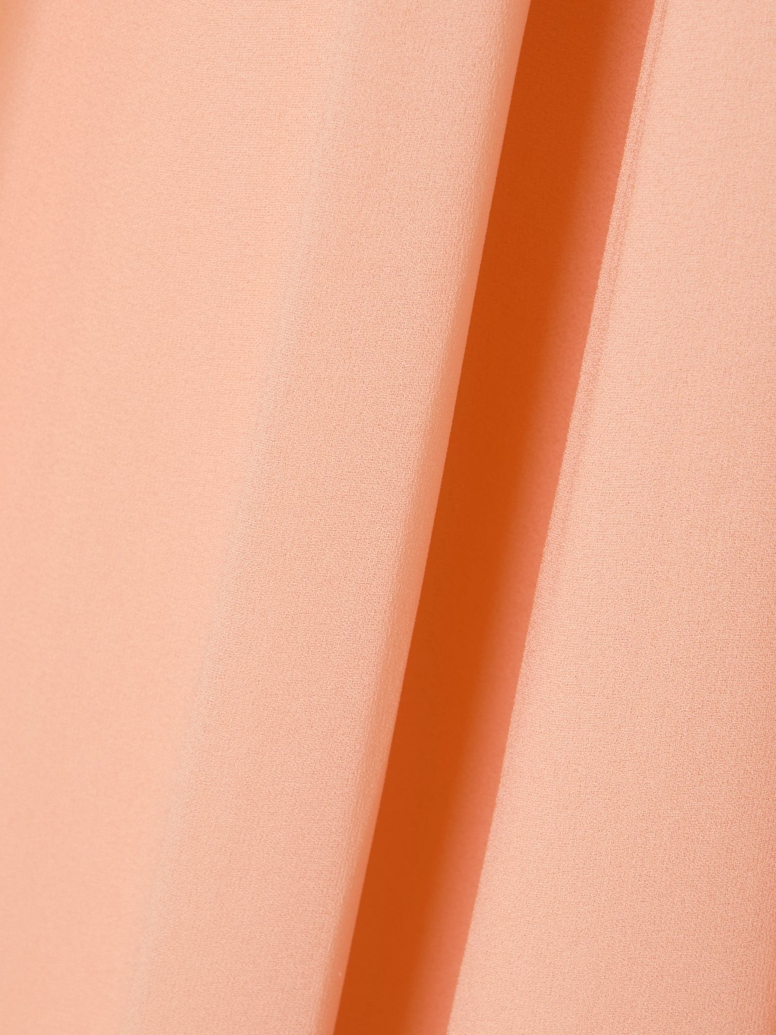 Pleated georgette peplum tapered pants Peach - 5
