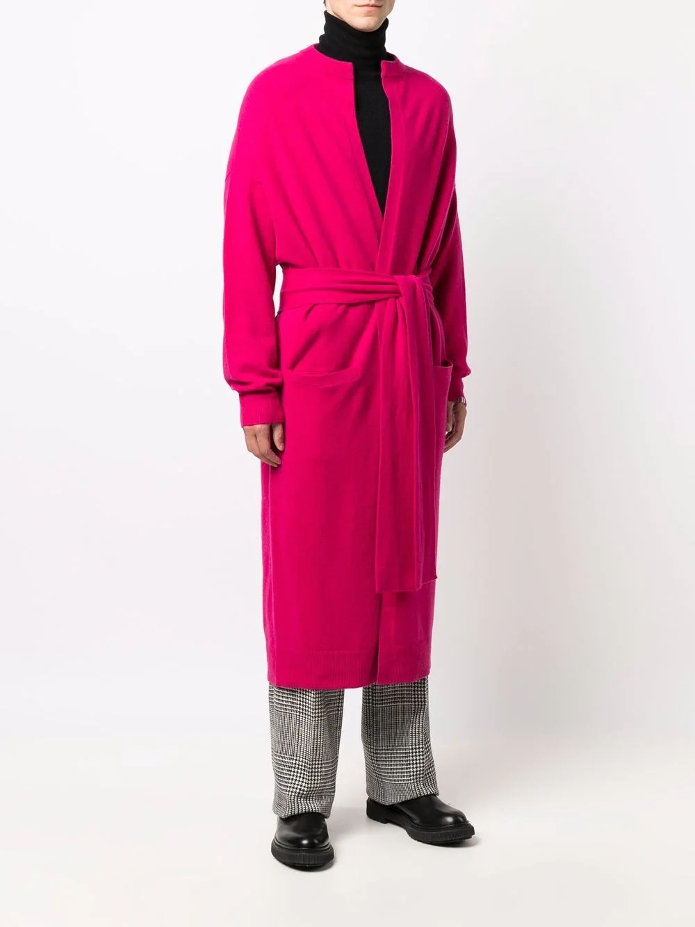 long cashmere wrap coat - 4