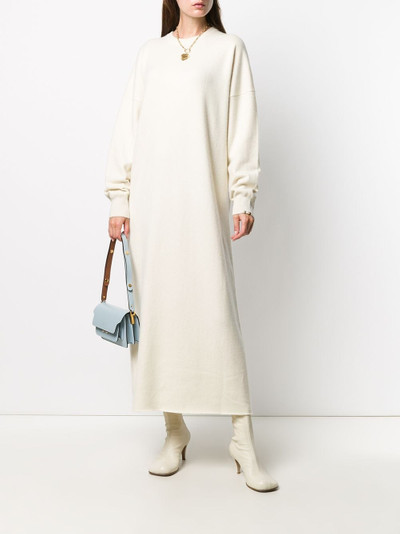 extreme cashmere rib-trimmed knitted dress outlook
