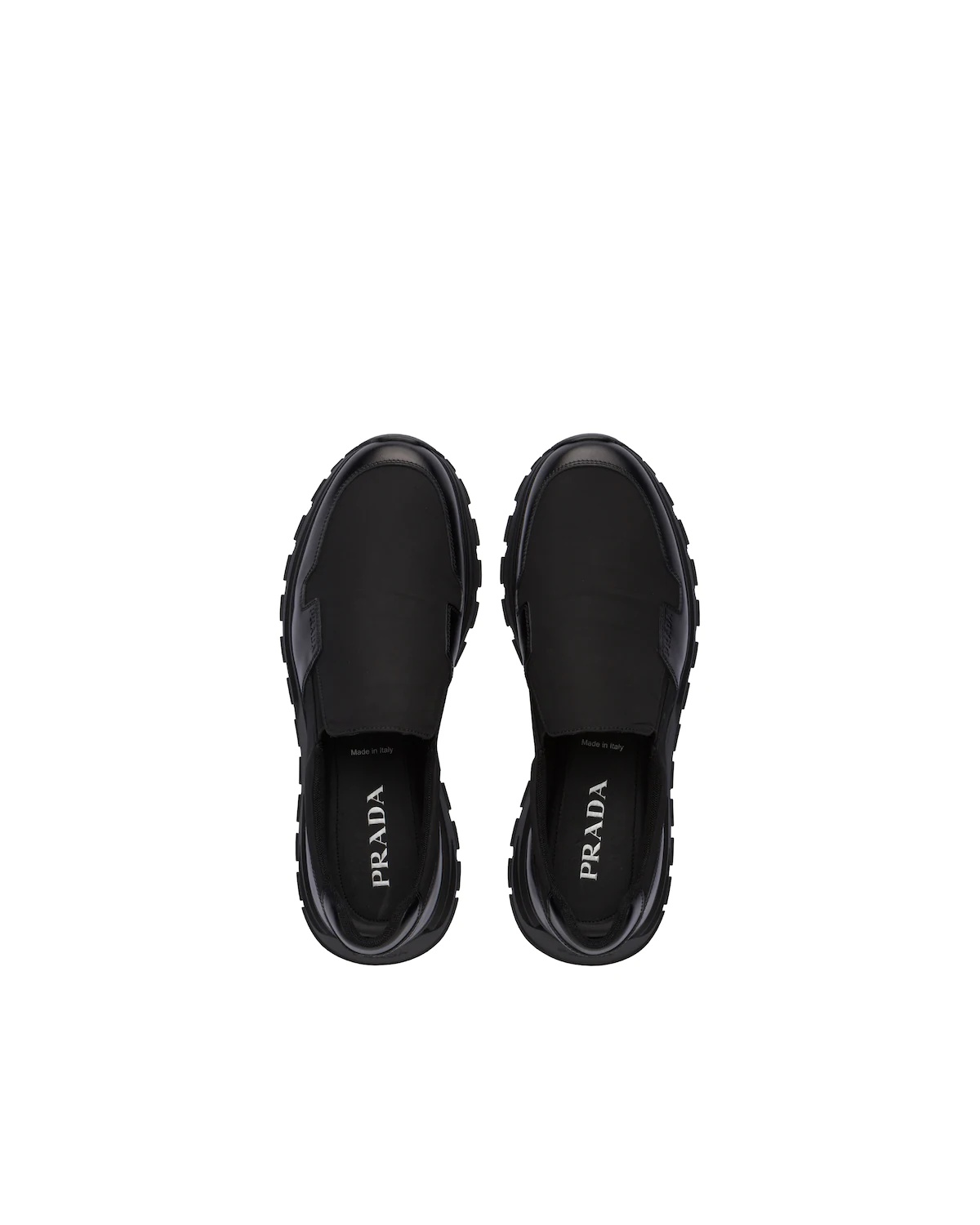 Prax 01 Leather And Technical Fabric Slip-On Sneakers - 3