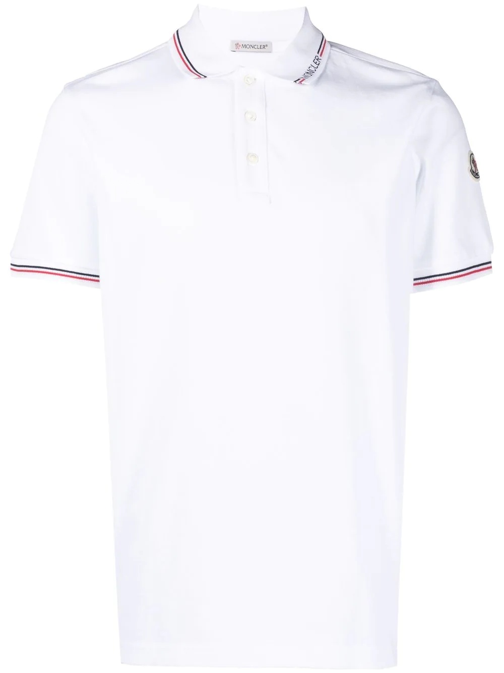 logo-patch polo shirt - 1