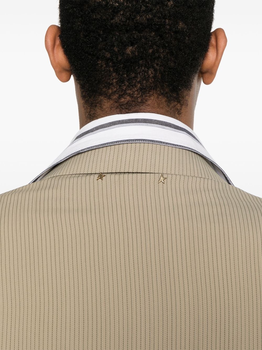 pinstripe single-breasted blazer - 5