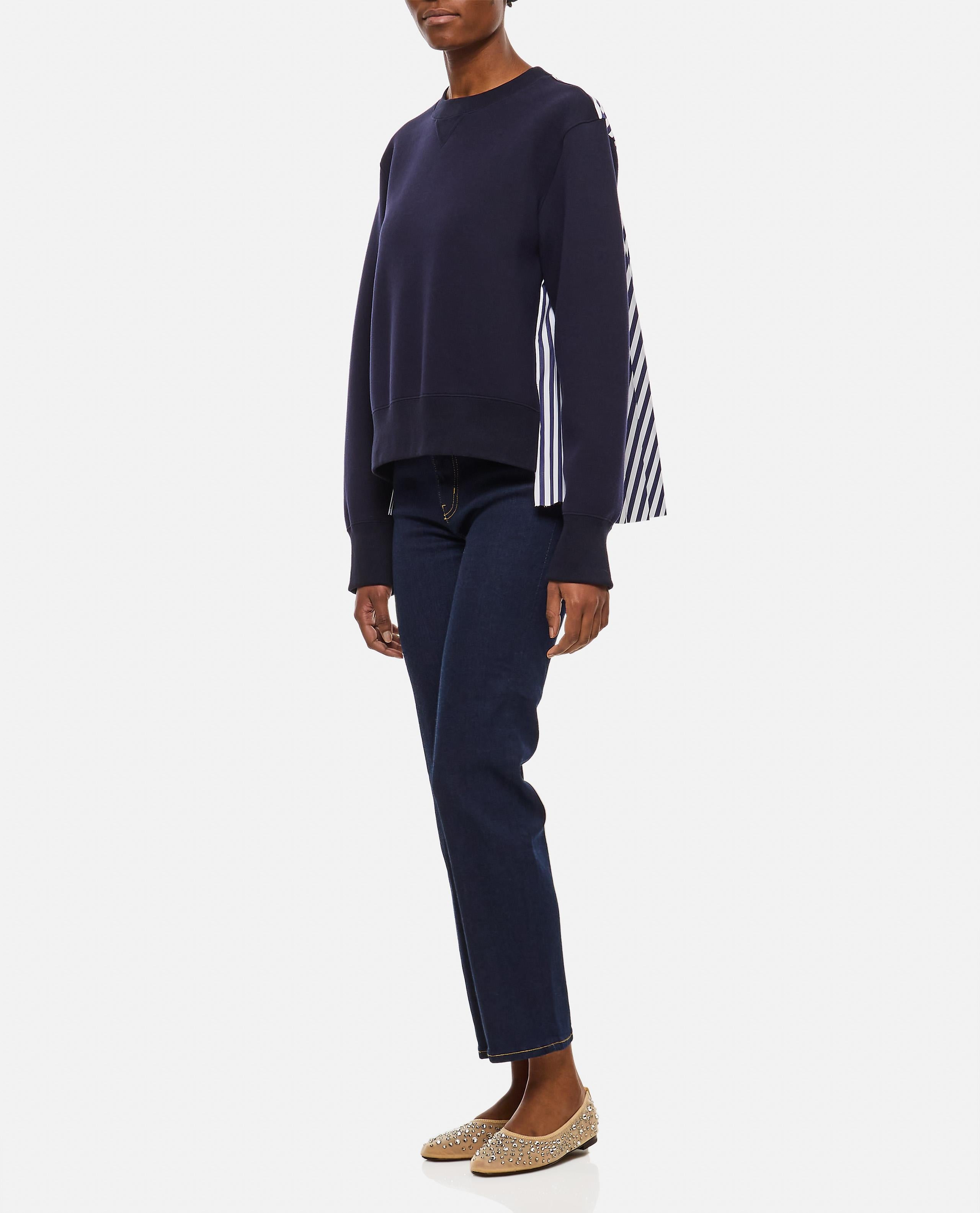 SWEATSHIRT WITH PLEATED FABRIC BACK - 2
