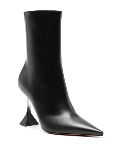 Amina Muaddi Giorgia Glass 95mm leather boots outlook