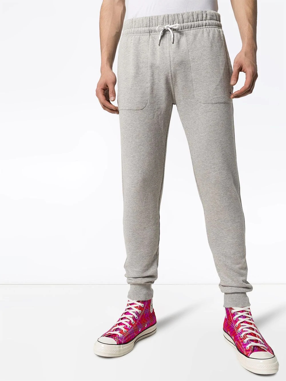 embroidered logo drawstring track pants - 3