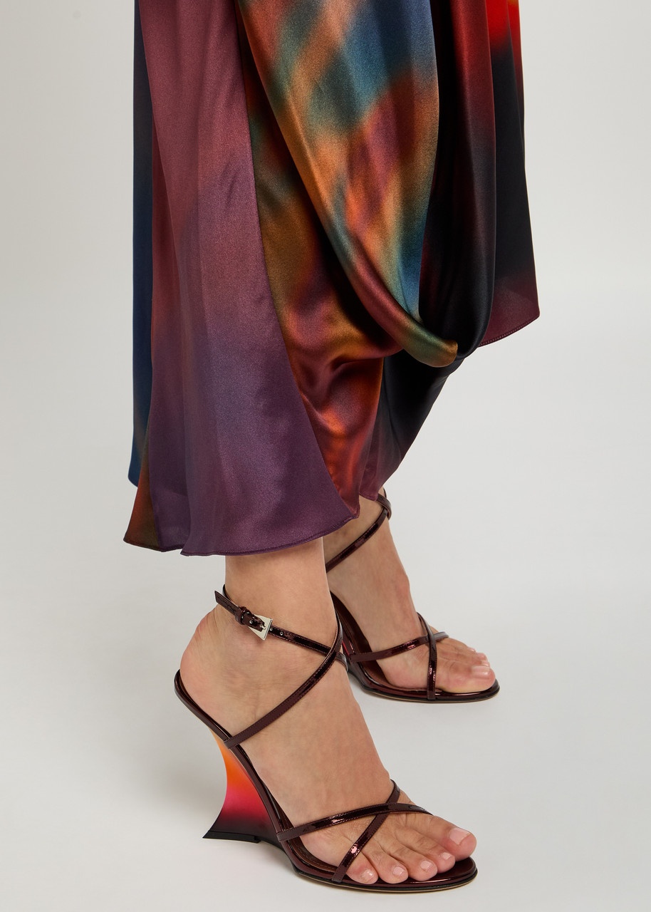 Roksanda Alia Draped Silk-satin Midi Dress - 5