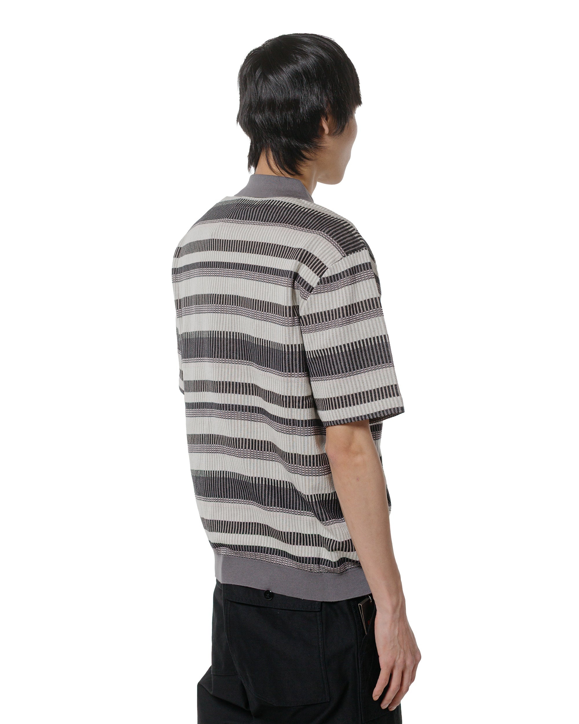 Half Zip Knit Polo Grey - 3