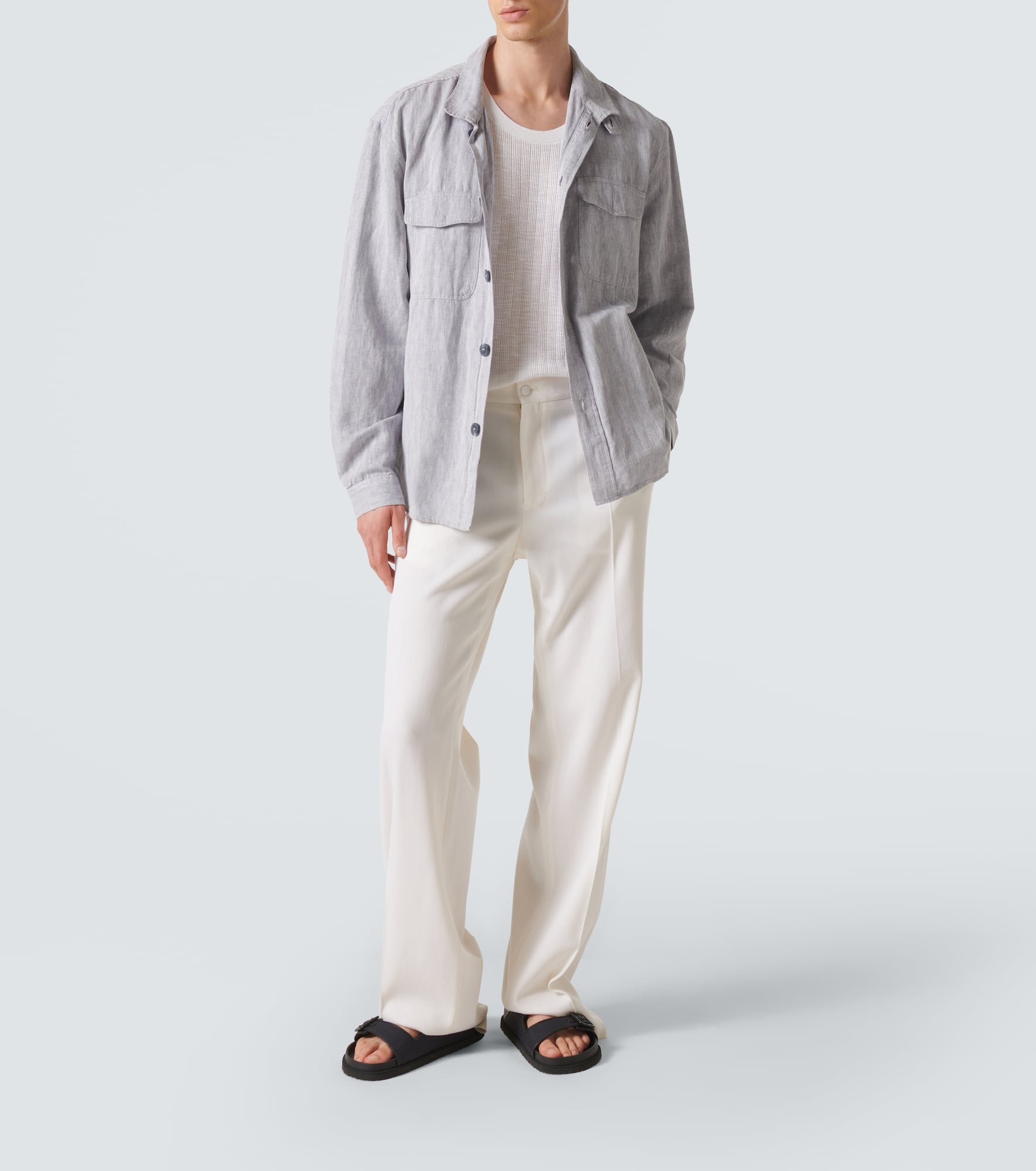 Nuno cotton and linen overshirt - 2