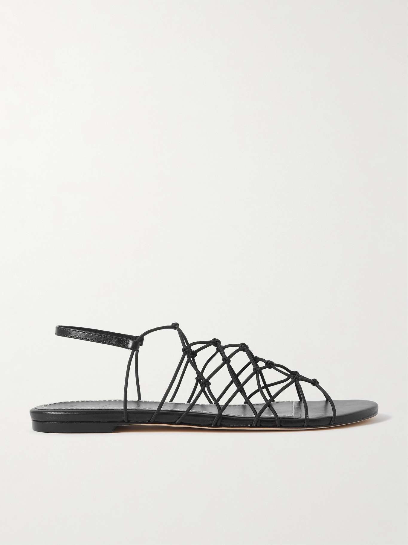 Gio knotted elastic and leather sandals - 1