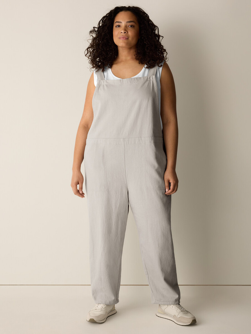 Slubby Organic Cotton Linen Overalls 6