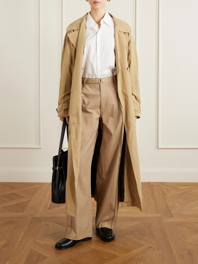 CO Belted Cotton And Linen-blend Wide-leg Pants outlook