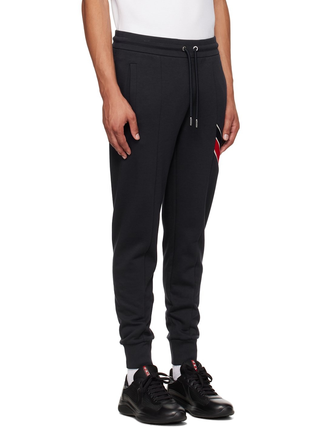 Navy Stripe Sweatpants - 2