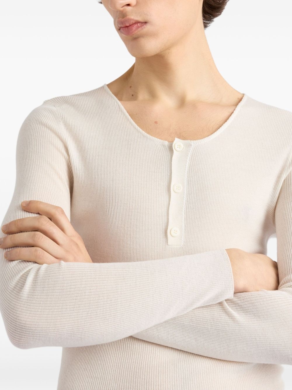 round-neck cashmere jumper - 5