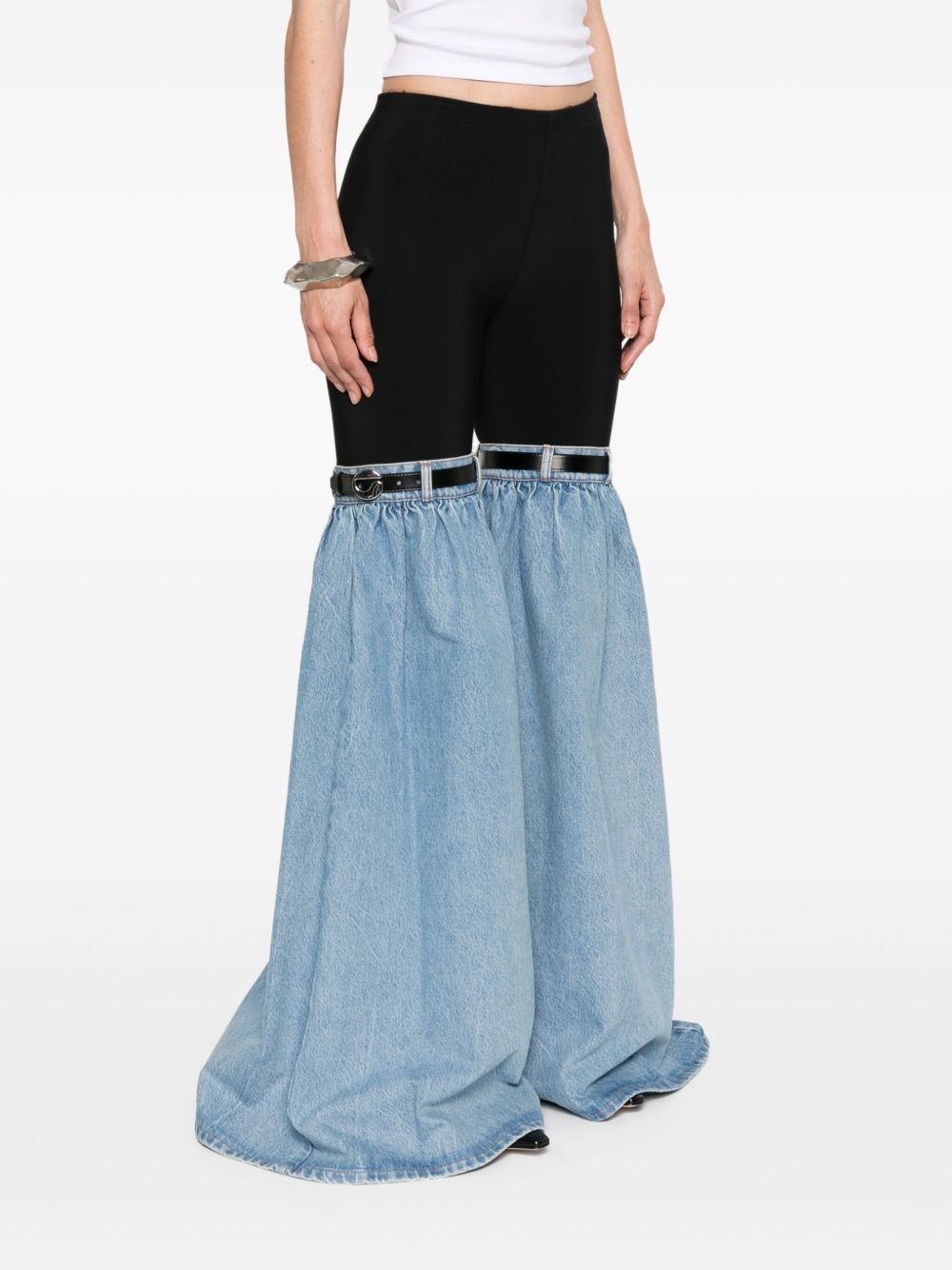 hybrid denim trousers - 3