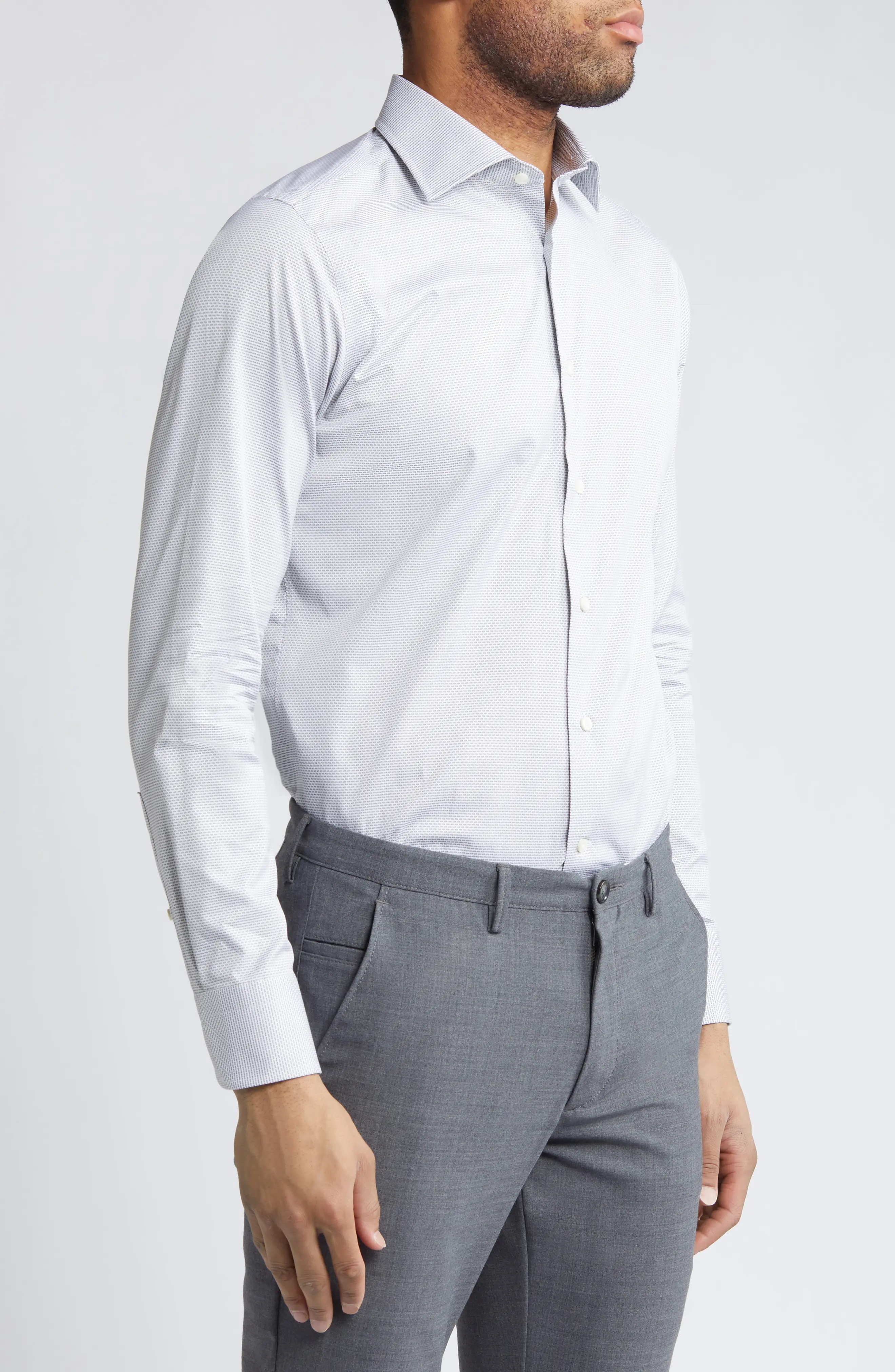 Impeccabile Pattern Cotton Dress Shirt - 4