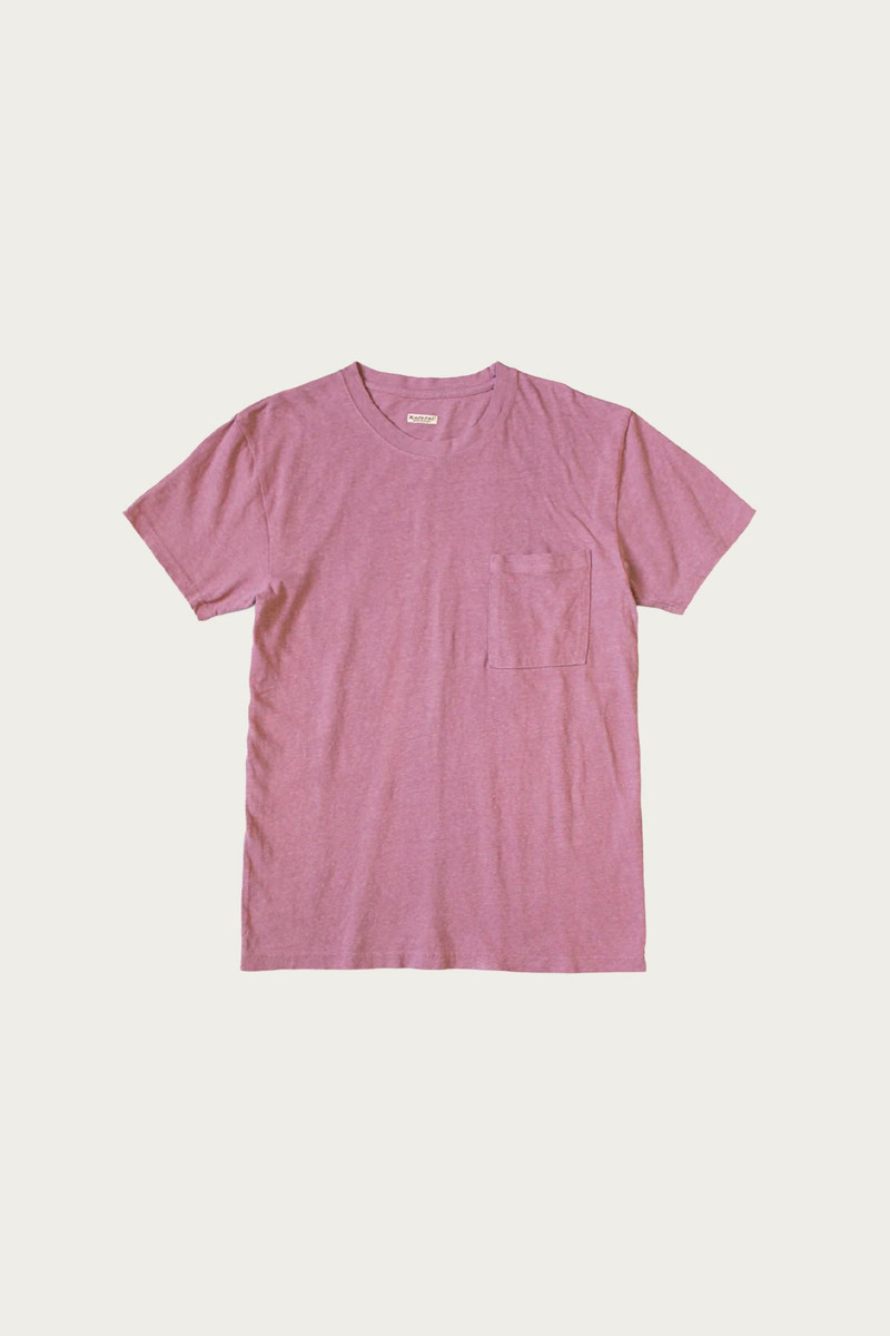Gauze Jersey Crew Pocket T - Pink 1