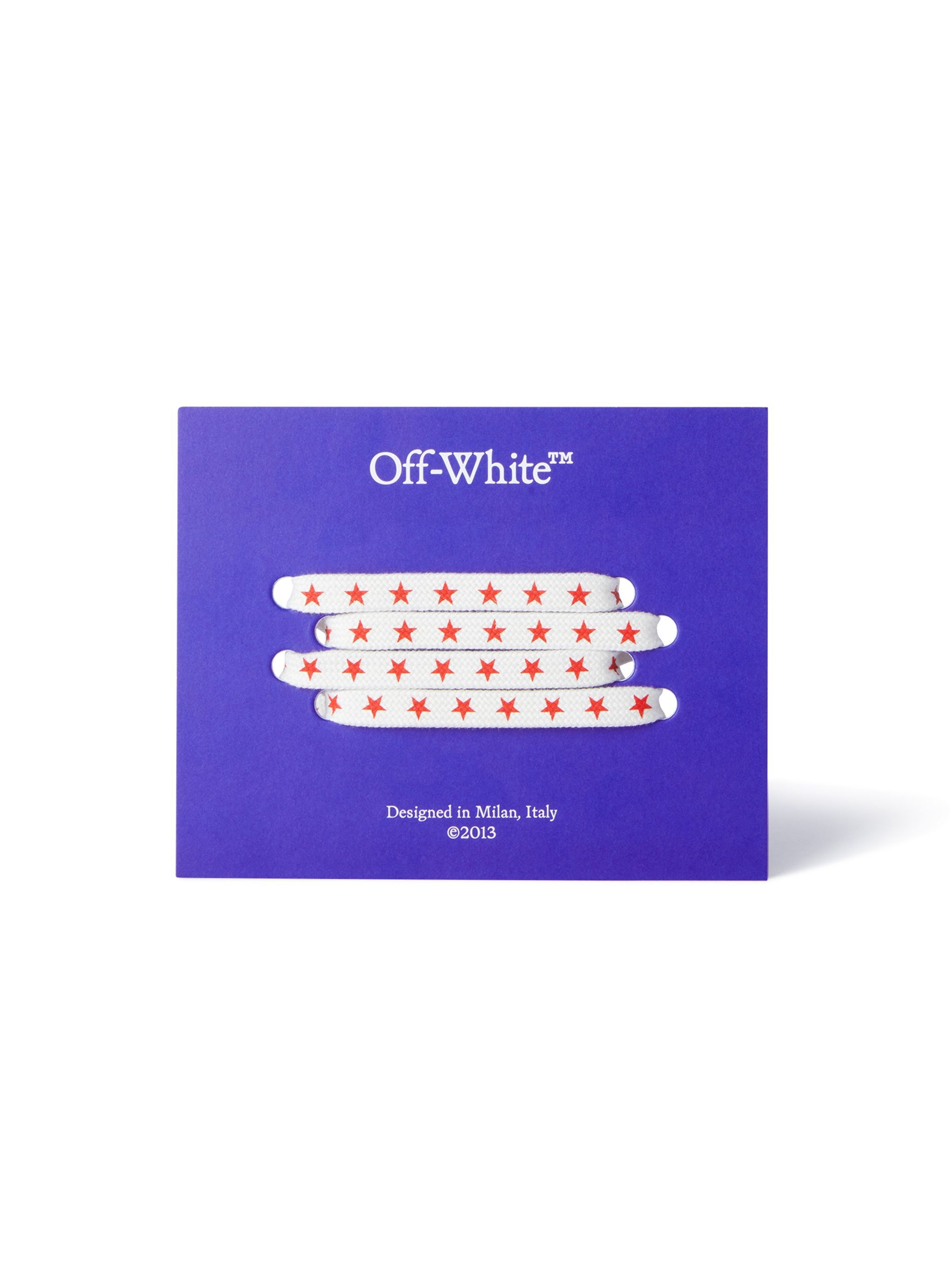 White/Red Star Laces - 1