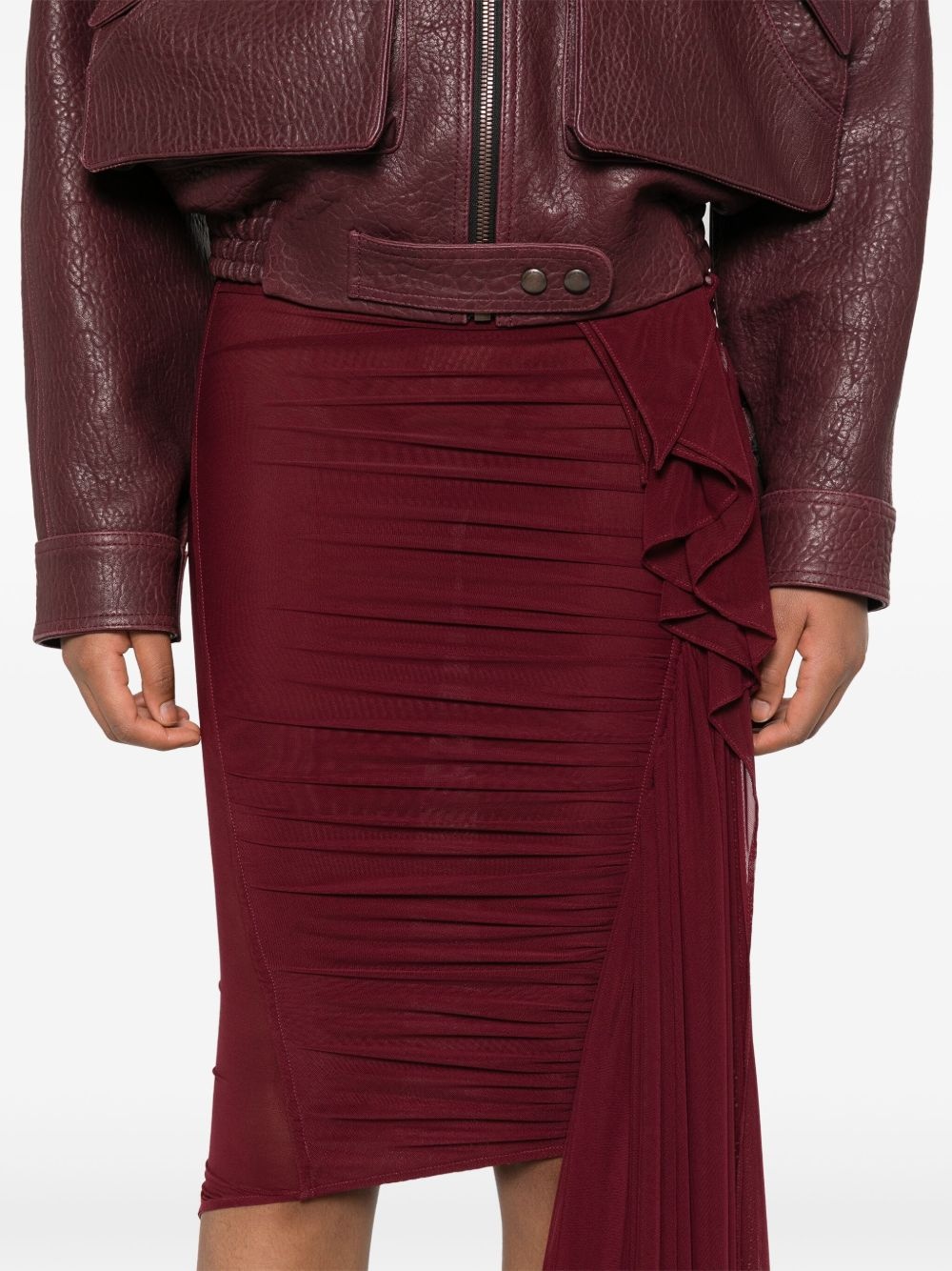 ruched midi skirt - 5