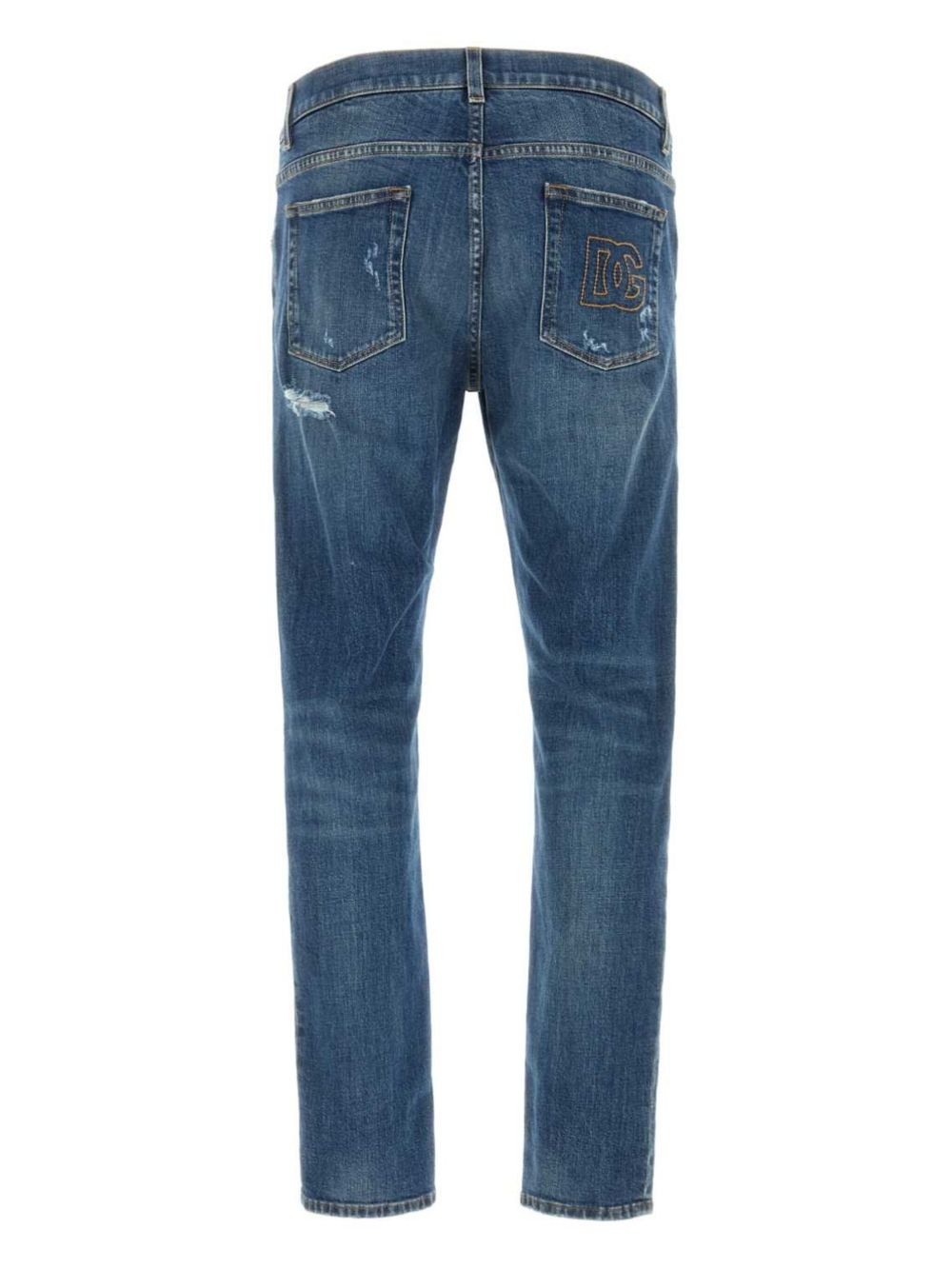 logo-embroidered jeans - 2