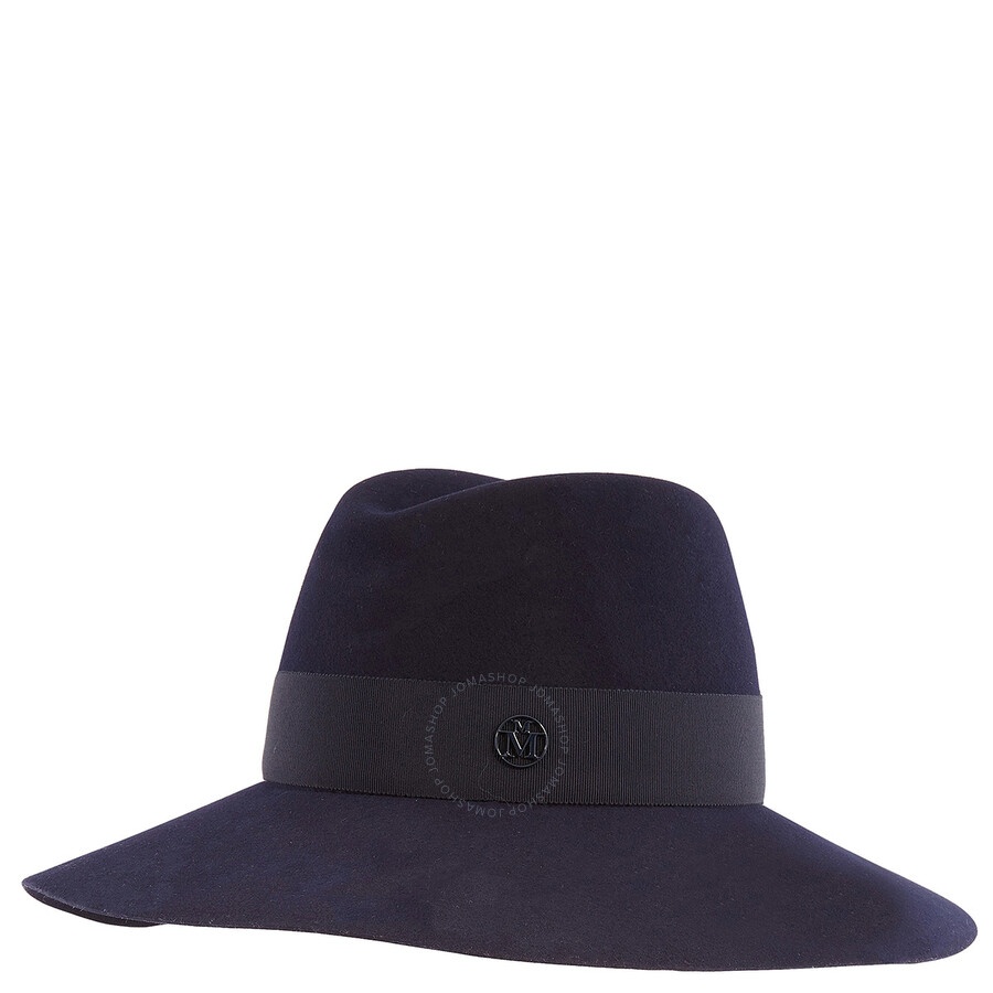 Maison Michel Ladies Navy Kate Wool Felt Fedora Hat - 4