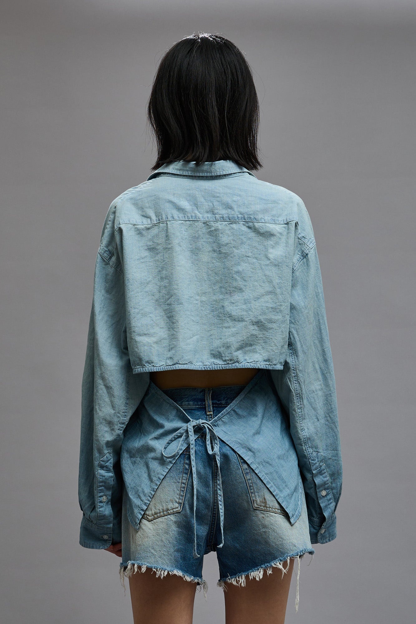 OPEN BACK SHIRT - VINTAGE BLUE - 7