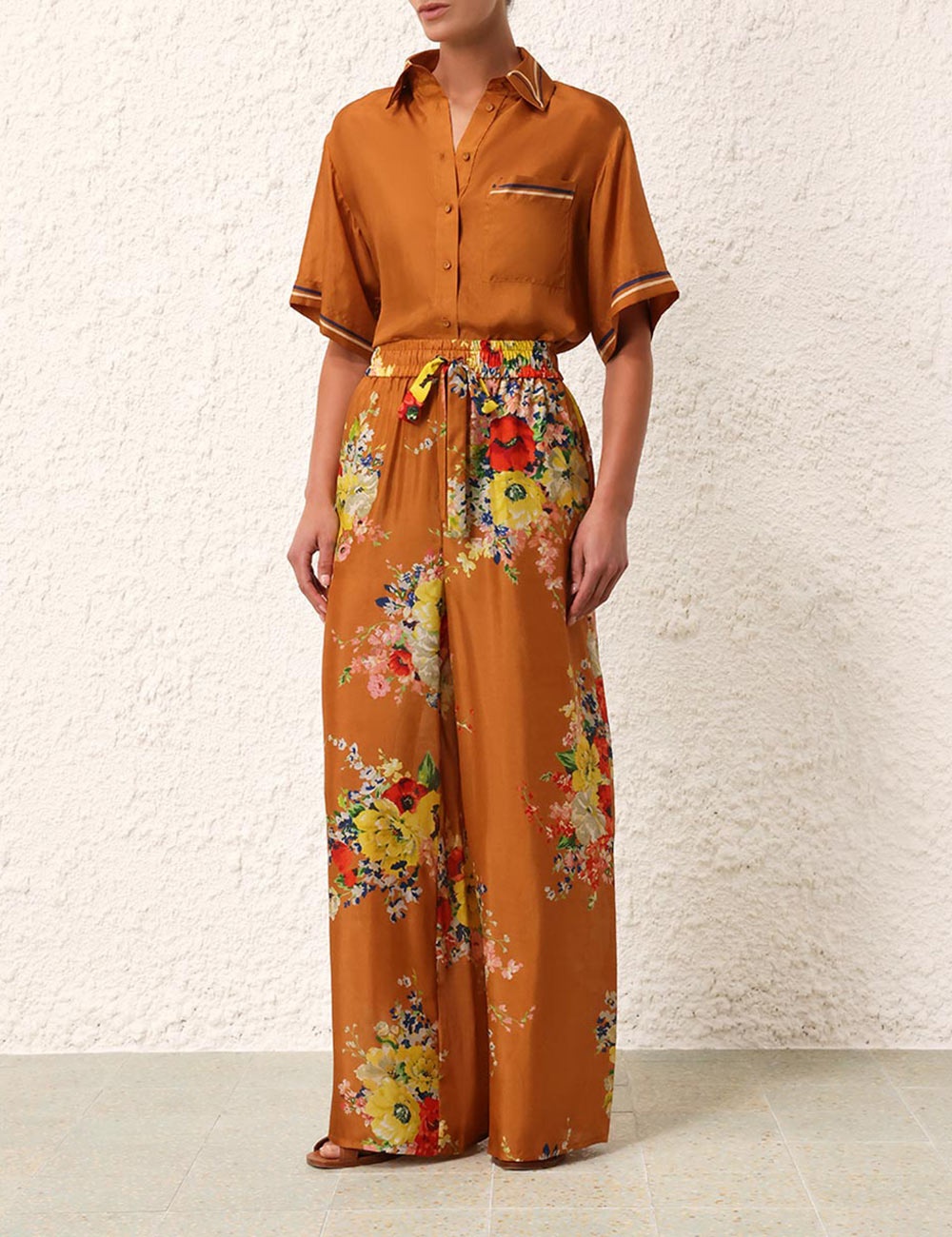 ZIMMERMANN Ginger Relaxed Silk Trousers - Farfetch