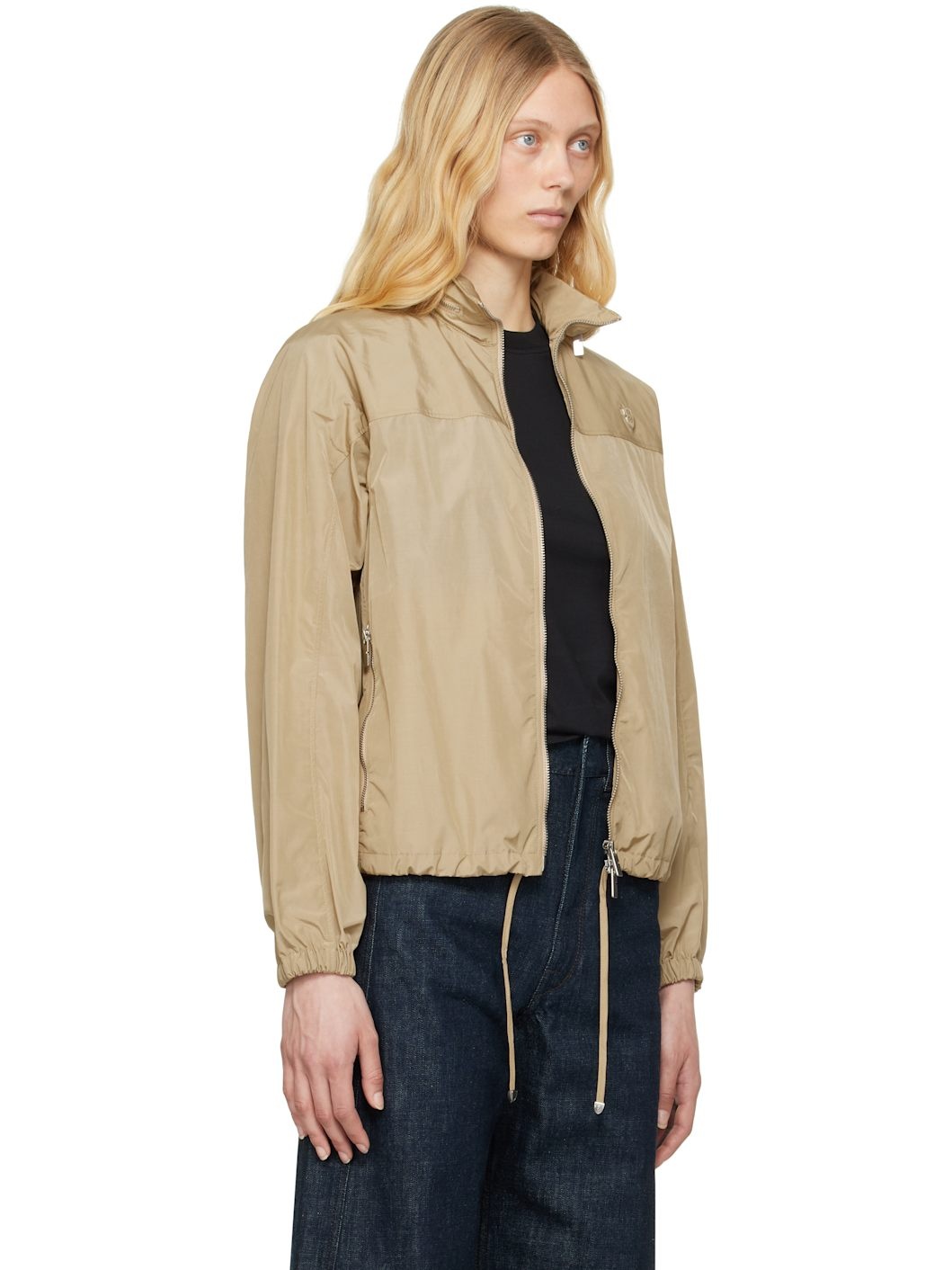 Beige Nylon Cotton Jacket - 2