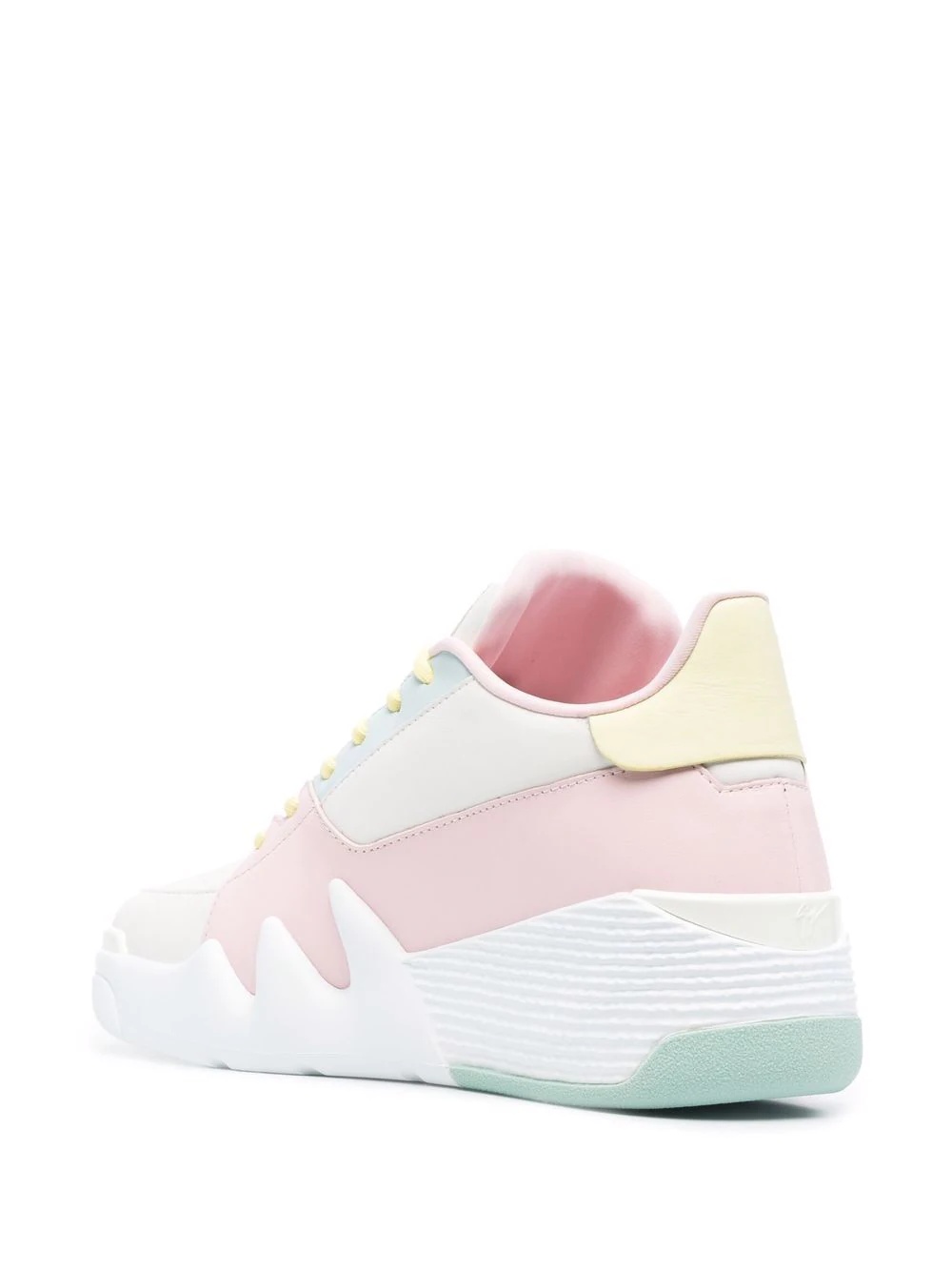 Cuir Pastel colour-block leather sneakers - 5