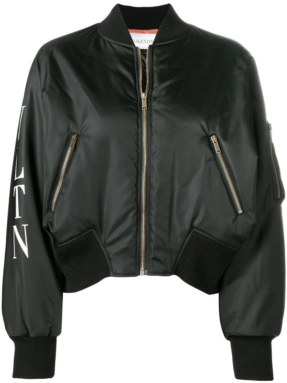 cropped bomber jacket - 1