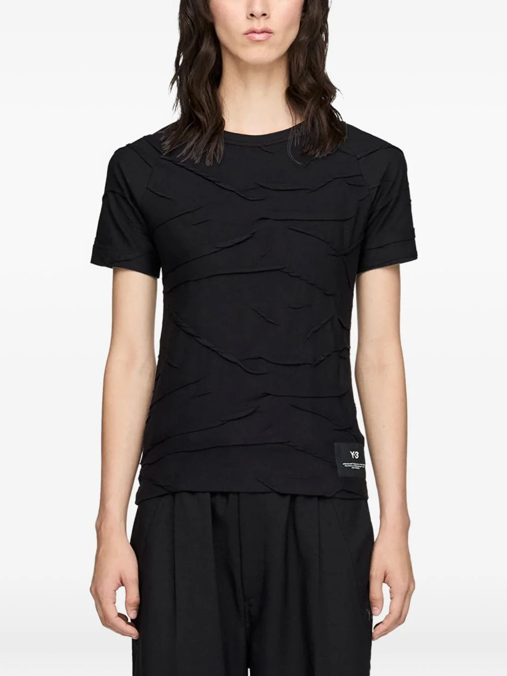 pleated short-sleeve T-shirt - 1
