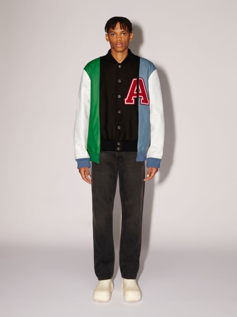 layered varsity jacket - 2