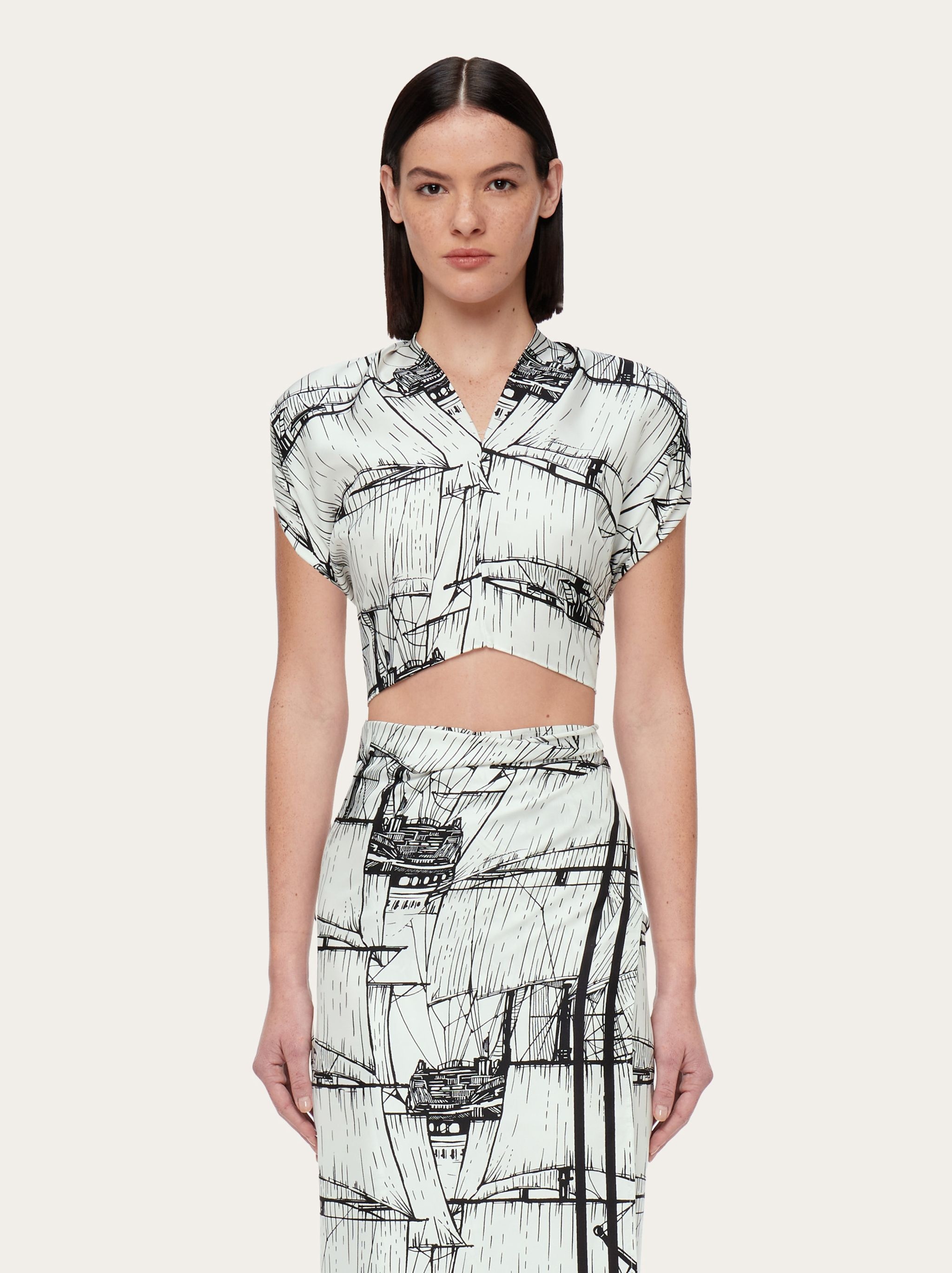 Veliero print Halter top - 3