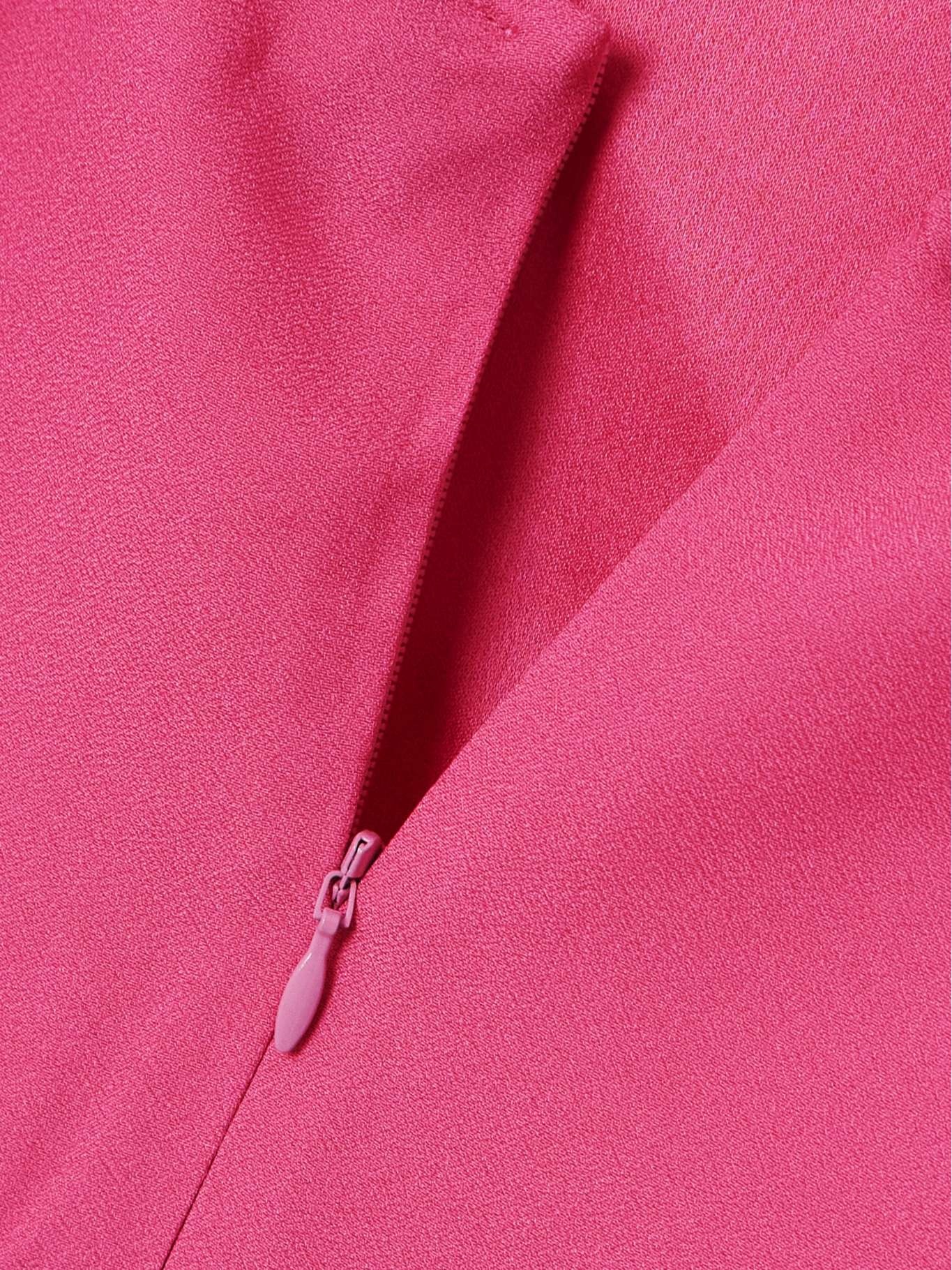 Palermo fringed crepe midi dress Pink - 4
