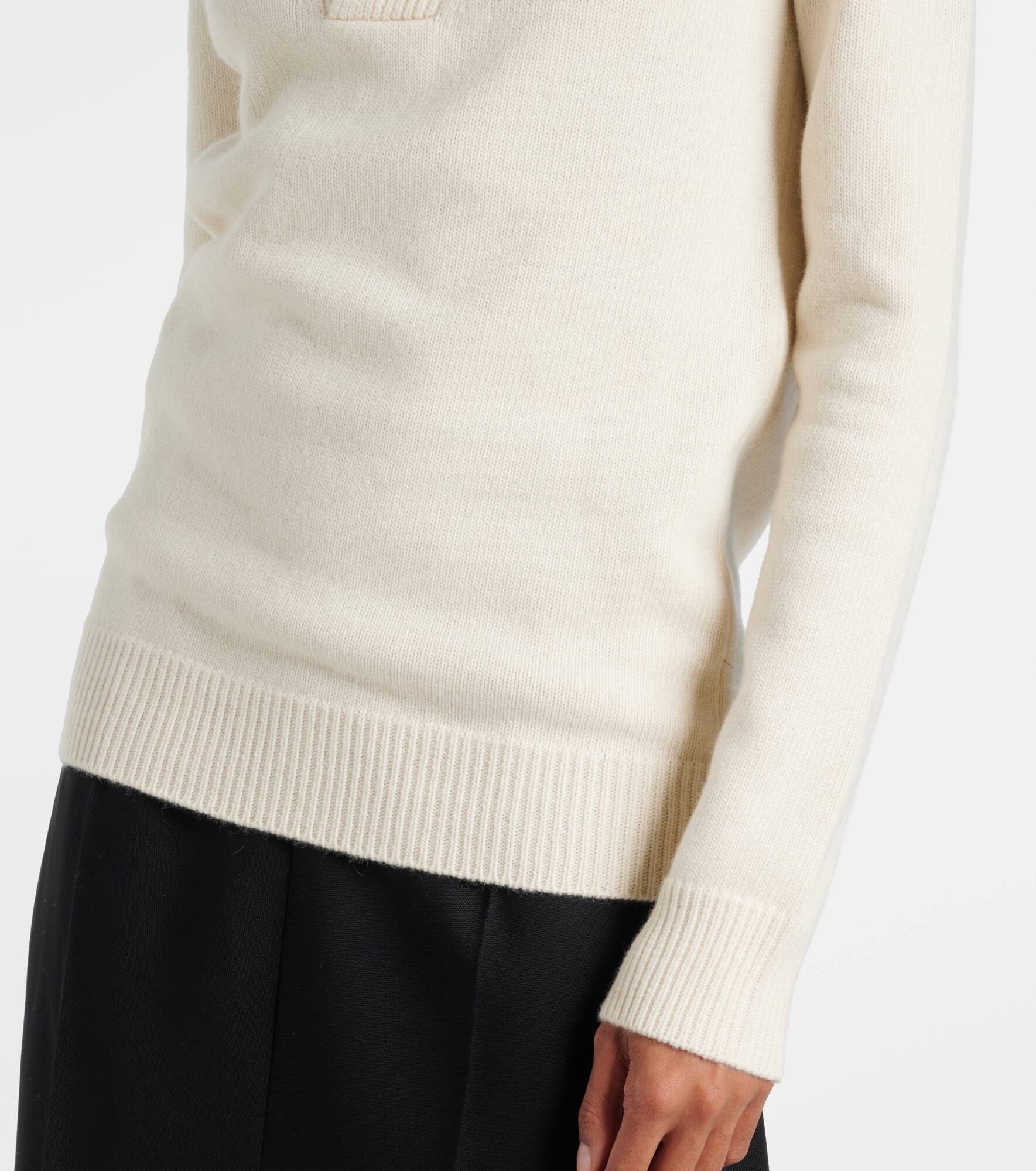 Wool and cashmere polo sweater - 5