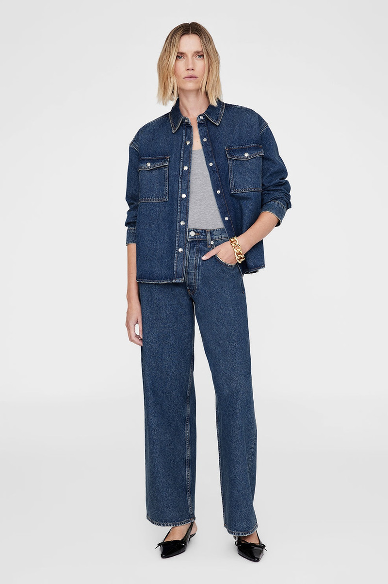 ANINE BING Paxton Shirt - Sea Blue outlook