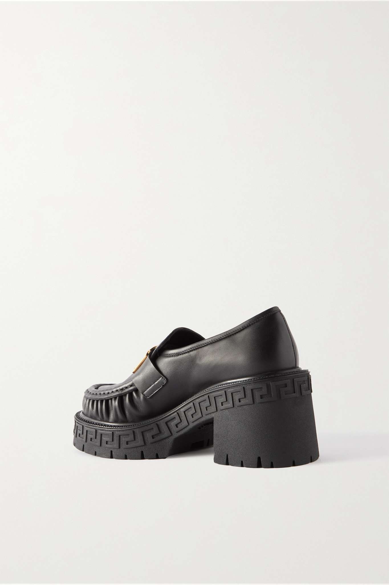 Embellished leather loafers - 3