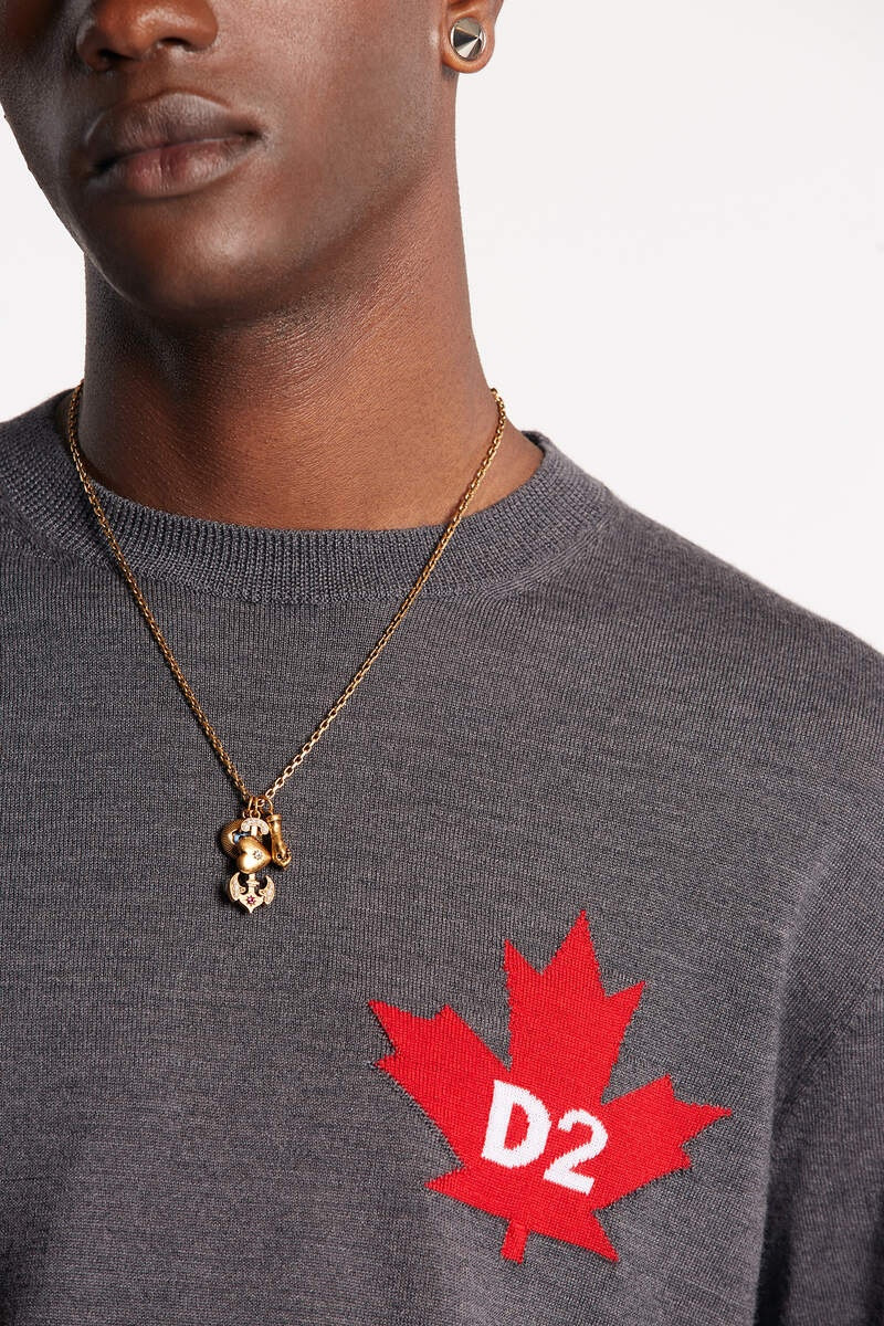 D2 LEAF CREWNECK KNIT 4