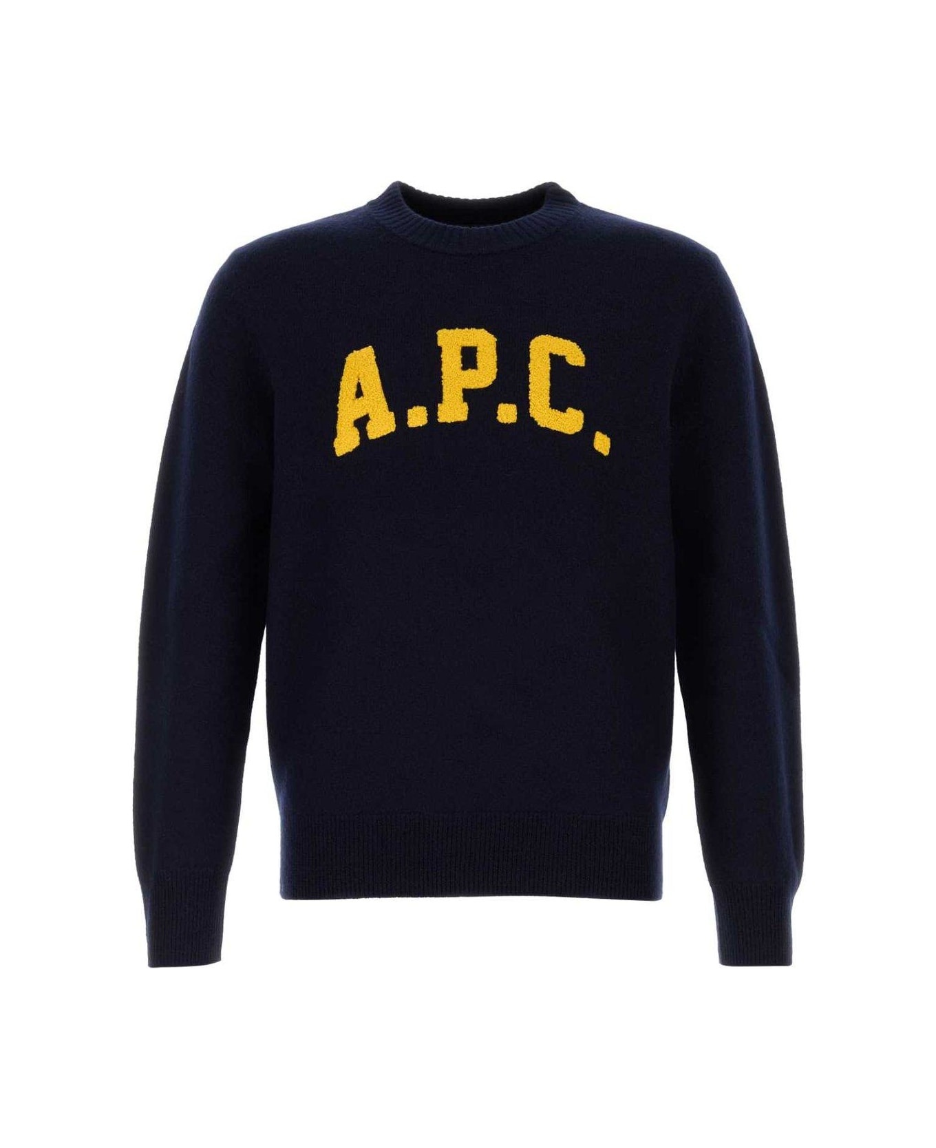 Logo Flocked Crewneck Jumper - 1