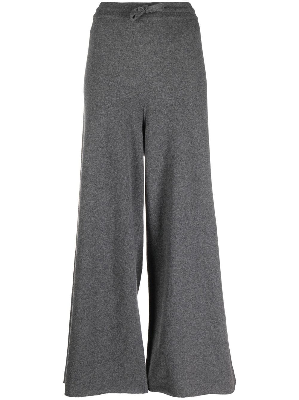 wide-leg knitted trousers - 1