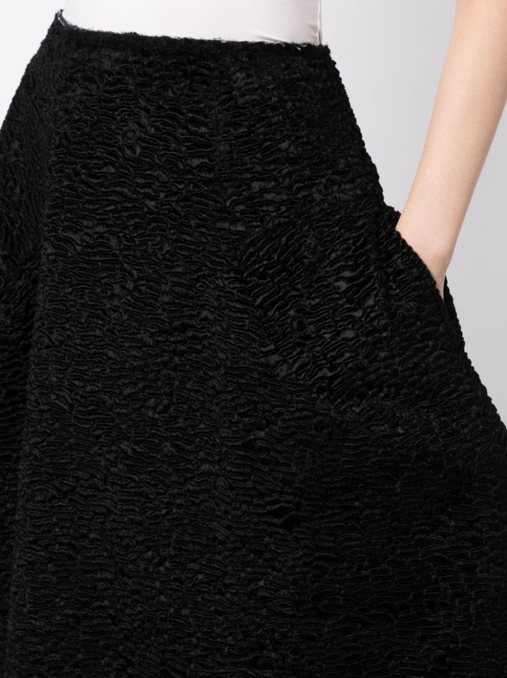 cloqué-effect pleated skirt - 5