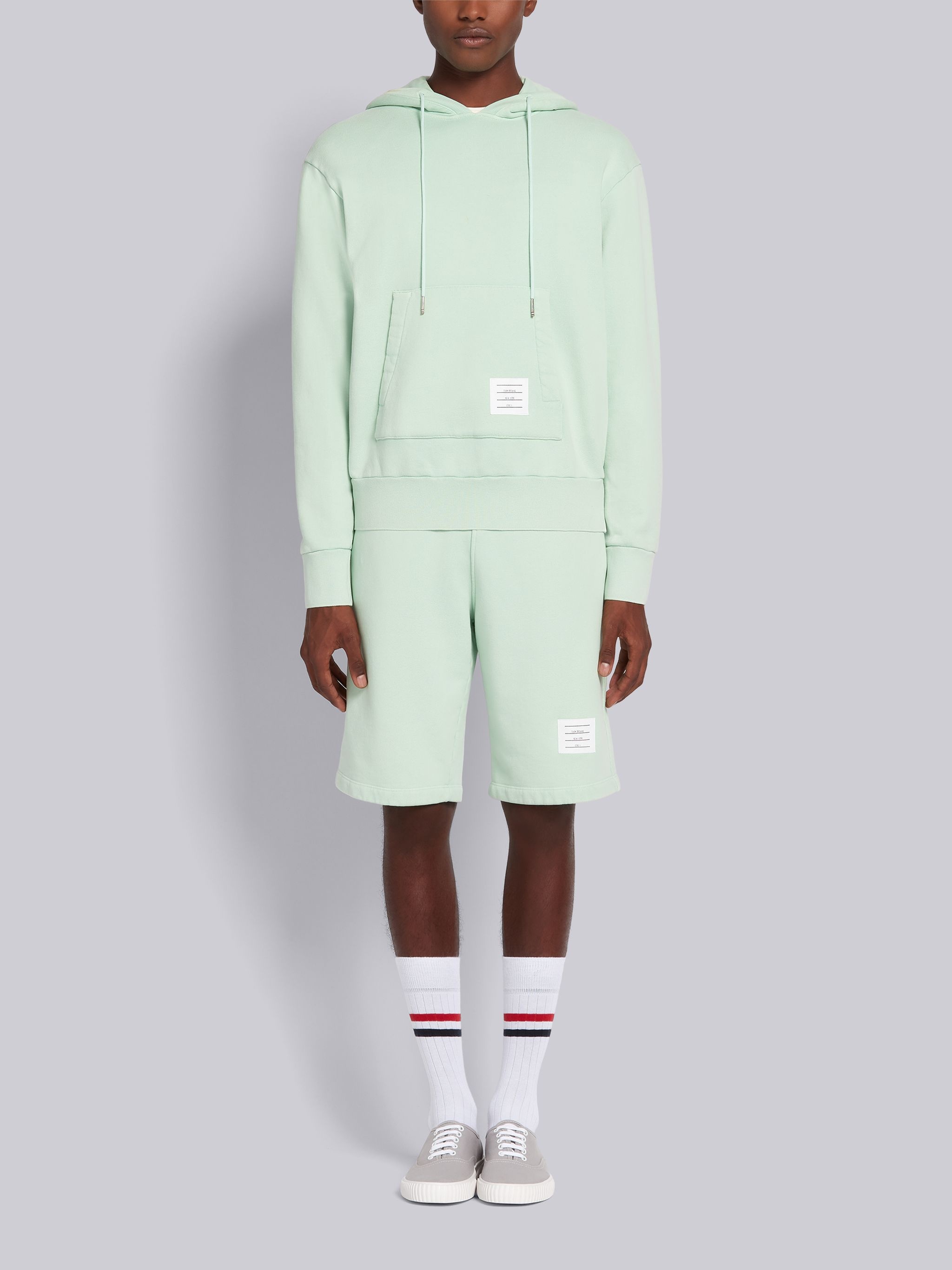 Light Green Classic Loopback Garment Dyed Pullover Hoodie - 4